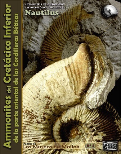 Portada del libro "Ammonites del Cretácico inferior de las Cordilleras Béticas"