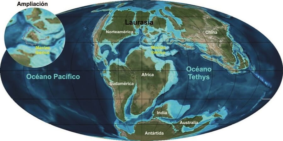 El mundo Cretácico: distribución de los oceános